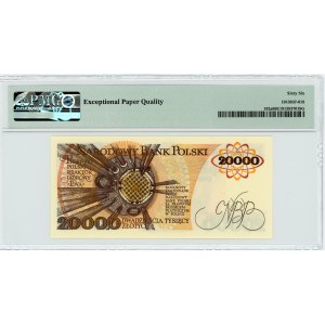 20.000 złotych 1989 - seria AN - PMG 66 EPQ