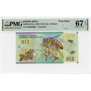 PWPW Honeybee 012 Series JK 0000000 - PMG 67 EPQ