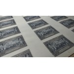 ARKUSZ - 18 banknotów 20 złotych 1940 - bez serii i numeracji