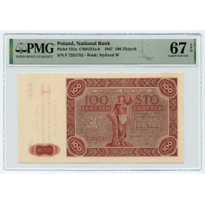 100 złotych 1947 - seria F - PMG 67 EPQ