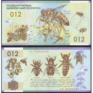 PWPW Pszczoła miodna 012 Seria JK 0000000