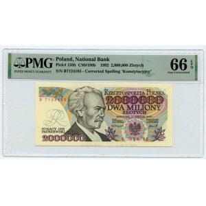 2.000.000 złotych 1992 - seria B - PMG 66 EPQ