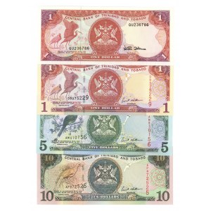 TRYNIDAD I TOBAGO - 1-10 dolarów 2002 - set 4 sztuk