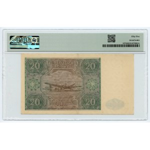 20 Zloty 1946 - Serie E PMG 55