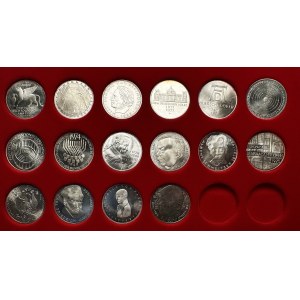 NIEMCY - 5 marek (1970-1978) - zestaw 16 monet
