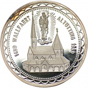 NIEMCY - Srebrny medal Das Gnadenbild Die Schwarze Maria 1989 - Ag 999,9