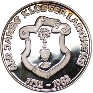 NĚMECKO -Stříbrná medaile 850 Jahre Kloster Langheim 1982 - Ag 1000