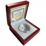Sada 5 strieborných numizmatov z roku 2008 vo vyhradenom drevenom puzdre a certifikáty