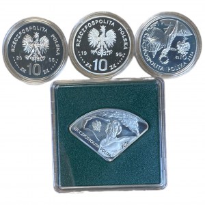10 zlotých (1995-2005) - sada 4 mincí