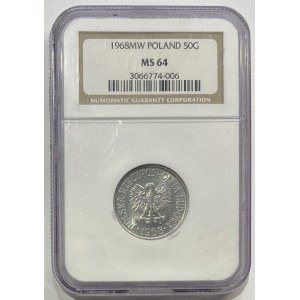 50 groszy 1968 - NGC MS 64