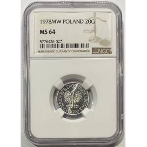 20 haléřů 1978 - NGC MS 64