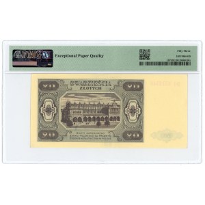 20 złotych 1948 - seria HI - PMG 53 EPQ