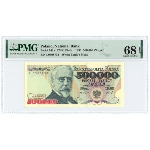 500.000 złotych 1993 - seria L - PMG 68 EPQ