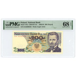 200 złotych 1986 - seria DA - PMG 68 EPQ