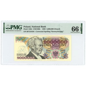 2.000.000 złotych 1992 - seria B - PMG 66 EPQ