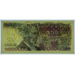 2.000.000 złotych 1992 - seria A z błędem KONSTYTUCYJ...Y - PMG 66 EPQ