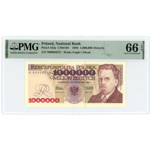 1.000.000 złotych 1993 - seria M - PMG 66 EPQ