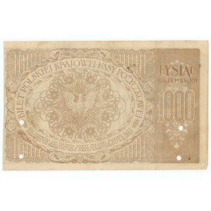 1.000 marek polskich 1919 - III Ser. F. z No zamiast Nr