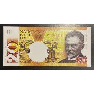 20 złotych 1987 z autografem Andrzeja Heidricha - awers WYDRUKU projektu
