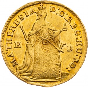 Maria Theresia, 1 Dukat 1743, KB, Kremnitz