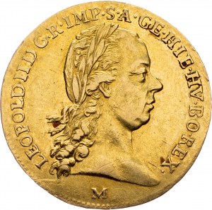 Leopold II., 1/2 Sovrano 1791, M, Milan