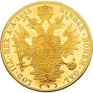 Franz Joseph I., 4 Dukats 1915, Vienna