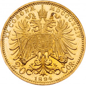 Franz Joseph I., 20 Krone 1894, Vienna