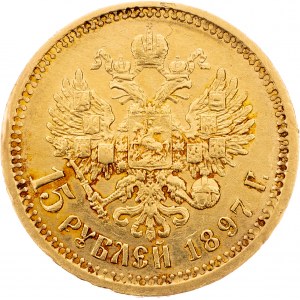 Nicholas II., 15 Roubles 1897, АГ