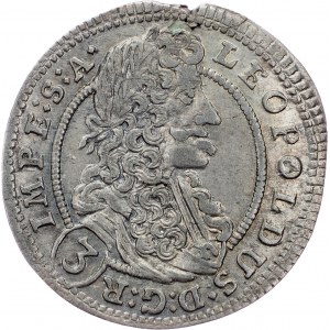 Leopold I., 3 Kreuzer 1703, GE, Prague