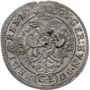 Leopold I., 3 Kreuzer 1703, GE, Prague