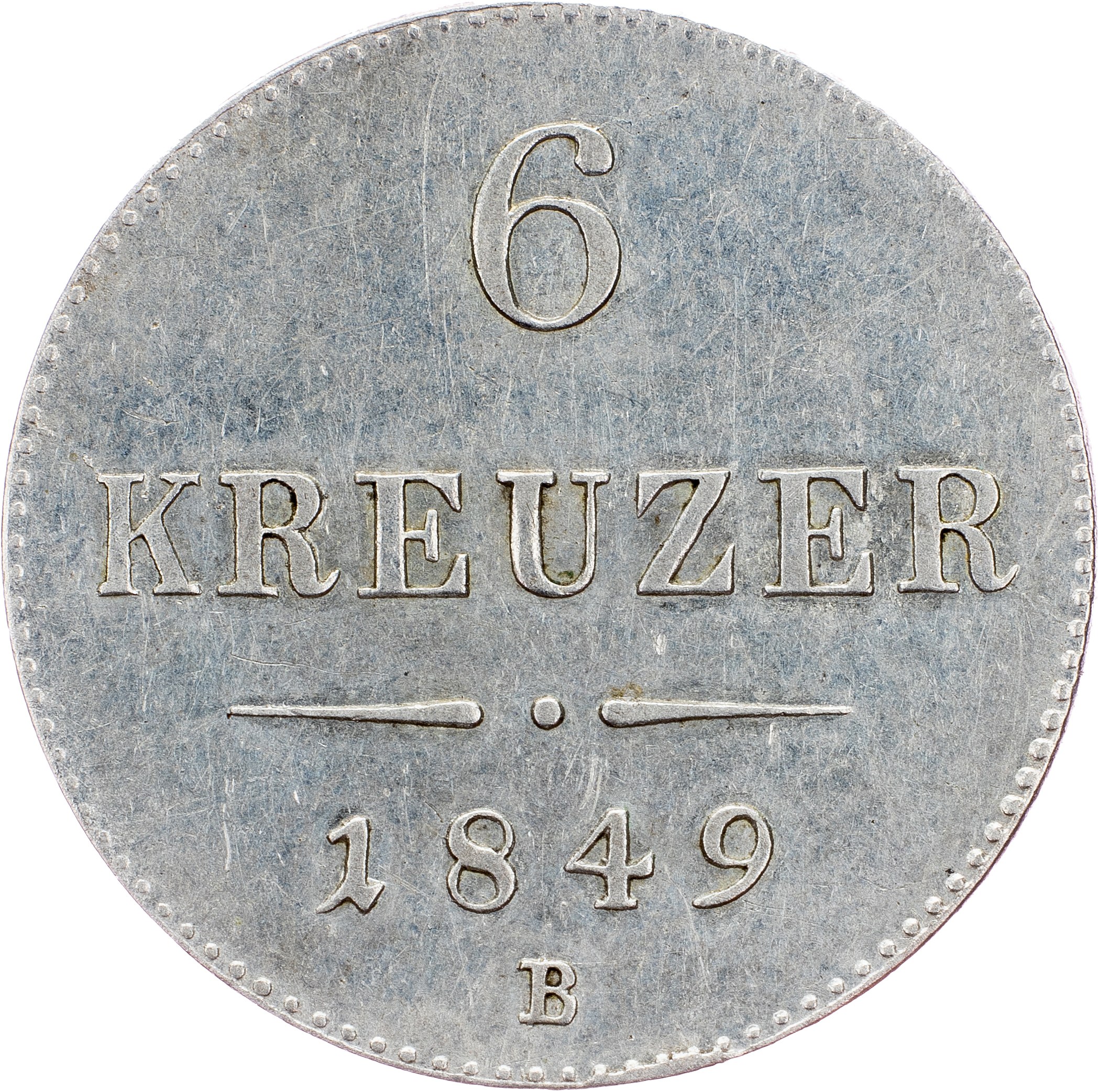 Franz Joseph I., 6 Kreuzer 1849, B, Kremnitz - Online auction