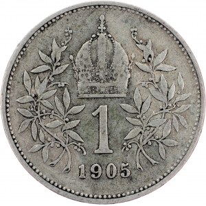 Franz Joseph I., 1 Krone 1905, Vienna