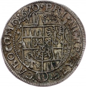 Charles II of Liechtenstein, 3 Kreuzer 1670, Kremsier
