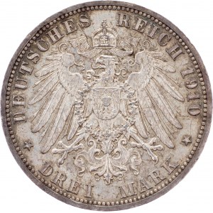 Grand duchy of Hessen-Darmstadt, Ernest Louis, 3 Mark 1910, A, Berlin