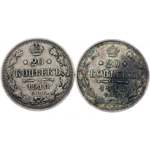 Nicholas II., 20 Kopecks 1910, 1913