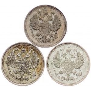 Nicholas II., 10 Kopecks 1911, 1914, 1915