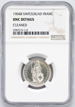 Federal State, 1 Franc 1904, B, Bern