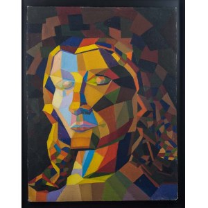 Artist unrecognized, Poland, 20th century, Cubist portrait, ca. 1970.