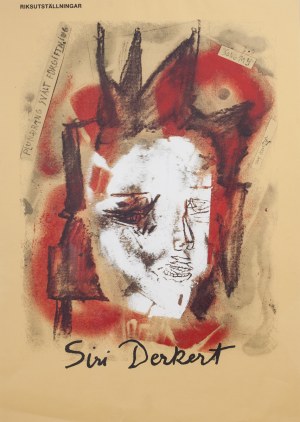 Siri DERKERT, Szwecja XIX/XX w. (1888 - 1973), Plakat z wystawy monograficznej, 1988 r.