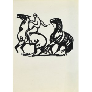 Ludwik MACIĄG (1920-2007), Stajenny z końmi