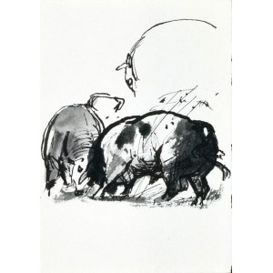 Ludwik MACIĄG (1920-2007), Świnie (?)