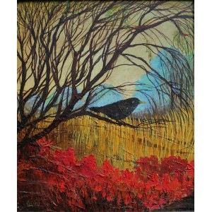 Krystyna Liberska, Landscape with a blackbird