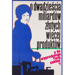 proj. Leszek HOŁDANOWICZ (b. 1937), A.ZAŁĘSKI, 20 billion more products. And how much will your plant produce?