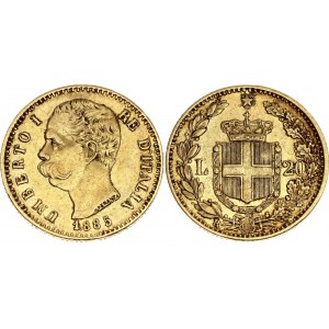 Italy 20 Lire 1885 R