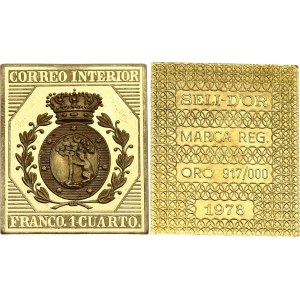 Spain Golden Postage Stamp 1978