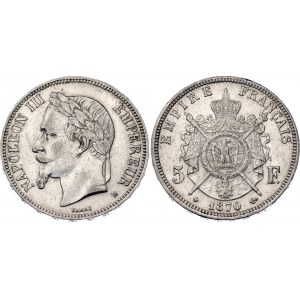 France 5 Francs 1870 BB