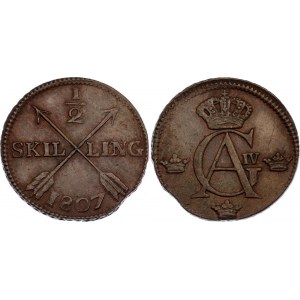 Sweden 1/2 Skilling 1807