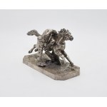 J. FRAGET - Factory of Silver and Plated Products (company active 1824-1944), Figurine of a juggernaut on horseback.