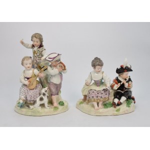 Königliche Porzellan-Manufaktur Meissen, Musikalische Kinder - 2-teilige Figurengruppe, Rondell