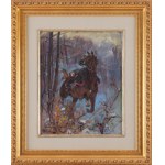 Wojciech Kossak (1856 Paríž - 1942 Krakov), Spłoszony koń (Kričiaci kôň), 1922 (?)